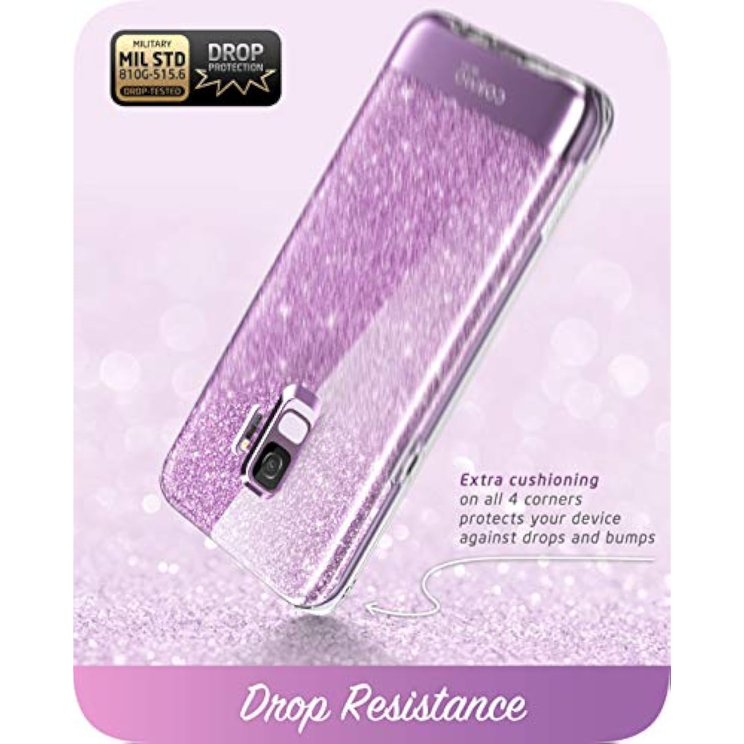 i-Blason Cosmo Series Case for Galaxy S9 (2018 Release), Slim Full-Body Stylish Protective Case with Built-in Screen Protector (Purple)