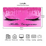 Eyelash Large Mouse Pad 31.5X11.8X0.12 Inches Rubber Anti-Slip Mouse Pad Long Table Pad Keyboard Table Pad For Studio Desk Computer Desk Bdxpmn127
