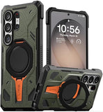 Quickstand Pro for  Galaxy S26 Ultra Case(2026), [Magnetic Charging Compatible] Strong Magnet Ring Kickstand, Heavy Duty Rugged Shockproof