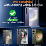 Designed For Samsung Galaxy S24 Plus Case, [10 Ft Grade Drop Protection] Heavy Duty Shockproof Phone Case For Galaxy S24 Plus 6.7 Inch, Black
