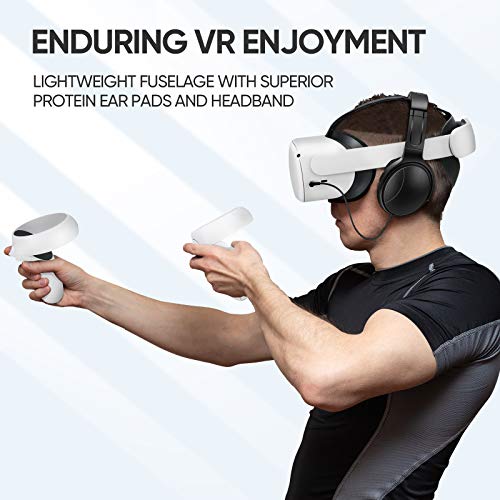 Vr Gaming Headphones For Quest 2/Quest 3 Increase Vr Immersion, Custom Length Cable, Optimized Gaming Audio Driver, Memory Protein Ear Pads Noise Isolating And Other Accessories