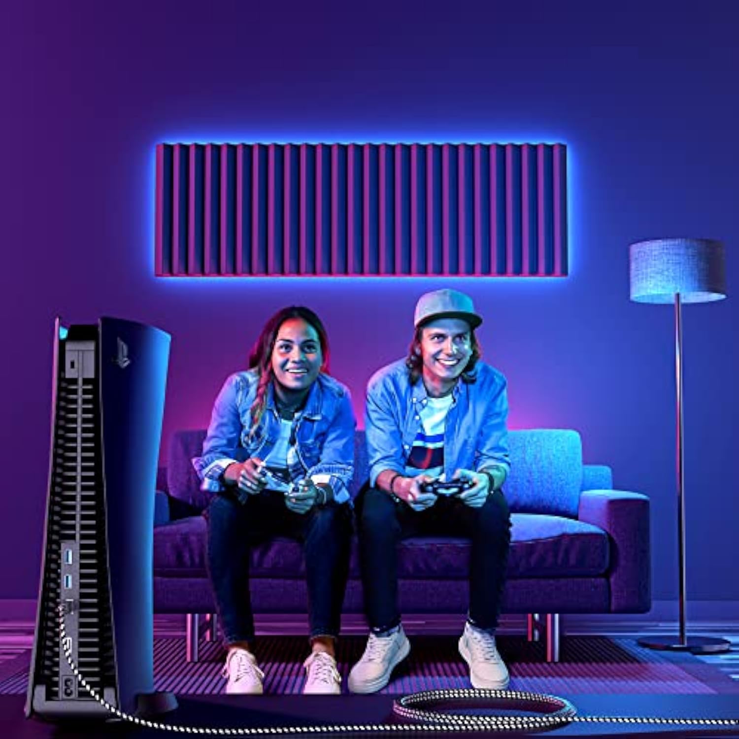 Maximm Ethernet Cable Cat 7, 3 ft, 5 Pack,Easy-Hide Flat Super-Durable Black B