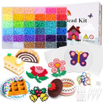 11800Pcs Fuse Beads Craft Kit, 36 Colors 5Mm Beads, Melting Beads Set For Girls, Including Pegboards, Ironing Paper, Tweezers, Great Gift For Birthday