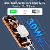 Iphone 17 16 Pro Max Charger Fast Charging Block, 30W Iphone 17/16 Pro Max Usb C Fast Charger With 10 Ft Type C Fast Charging Long Cable Cord For Iphone 17 Pro Max/17 Pro/17/Air/16 Pro Max/16 Pro/15