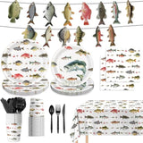 Gone Fishing Party Decor Set: 170-Piece O-Fish-Ally One Birthday