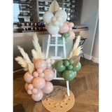 Baby In Bloom Balloon Arch Garland Kit - Pink And Green Balloon Arch Kit, Pink Sage Green Sand White Balloons With Bobo Balloons For Birthday Baby Shower Boho Wedding Party Decorations, 142Pcs