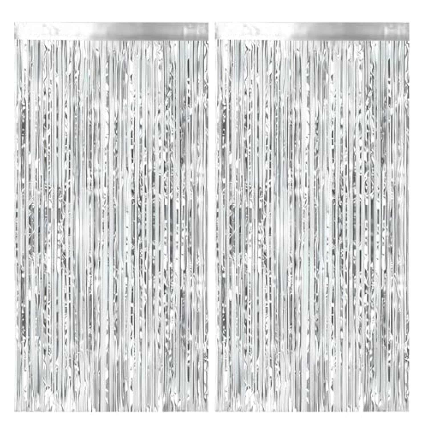 Streamer Party Decorations - 3.28 Ft X 6.56 Ft Metallic Foil Fringe Curtains Party Streamer Photo Backdrop For Birthday, Wedding, Baby Shower & Holiday Decor