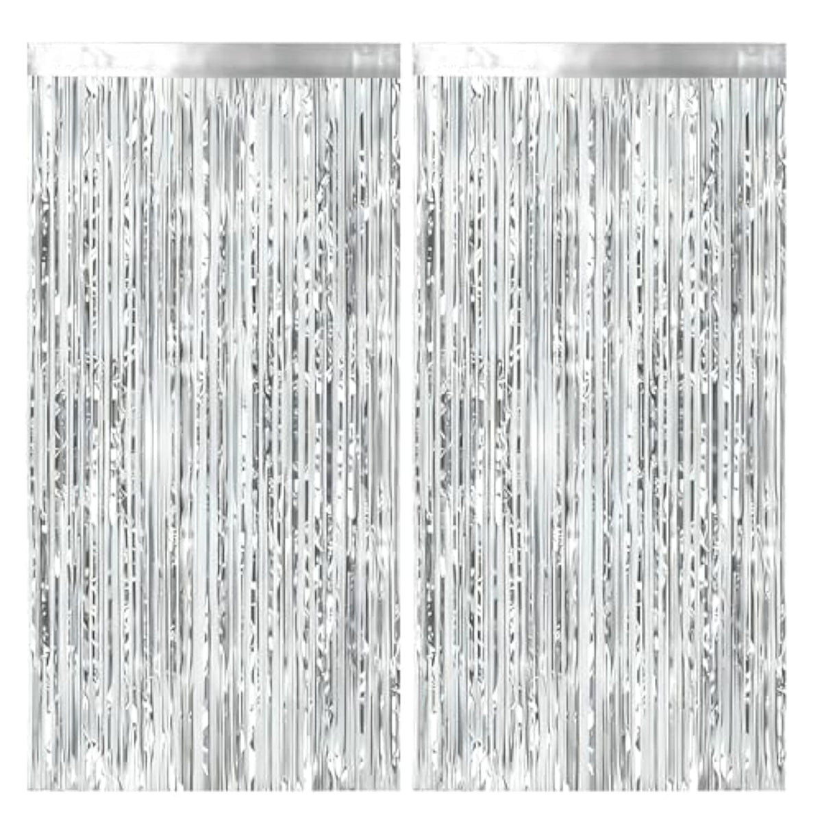 Streamer Party Decorations - 3.28 Ft X 6.56 Ft Metallic Foil Fringe Curtains Party Streamer Photo Backdrop For Birthday, Wedding, Baby Shower & Holiday Decor
