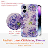 Colorful Retro Oil Painting Flower Phone Case for iPhone 17, Purple