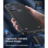 For Moto G Power 2022 Case, Motorola G Play 2023/ Moto G Pure Phone Case With [2 Pack] Screen Protectors, Shockproof Protective Hard Pc Textured Back & Soft Bumper Case For Motorola G Pure, Black