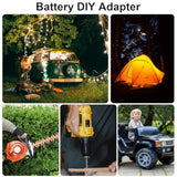 Power Wheel Adapter Compatible With For Dewalt 20V Battery Adapter, Power Wheel Battery Converter Kit Include Fuse & Wire Terminals,12Awg Wire, Power Connector For Diy Rc Car Toys Robots