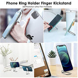 Phone Ring Holder Kickstand, 360° Rotating Metal Grip for Magnetic Car Mount