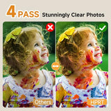 4X6 Photo Printer, Full Color Photo Printer For Phone/Laptop/Macbook, Support Wi-Fi Connection, Ar Video Printing, Thermal Dye Sublimation (10 Sheets Photo Paper Included)