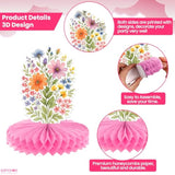 Wild Flowers Honeycomb Table Centerpieces – Pack Of 12 | Spring Wildflower Party Decorations | Bridal Shower Decorations, Bachelorette Party Decorations, Wedding Shower Decor