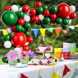 Red Green And White Balloon Garland For Birthday Baby Shower Wedding Graduation Christmas Party Decoration