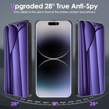 [3 Pack For Iphone 15 Pro Privacy Screen Protector (Not Glass), [Anti-Spy][Anti Blue Light] Soft Hydrogel Film Screen Protector For Iphone 15 Pro/Iphone 15 - Purple