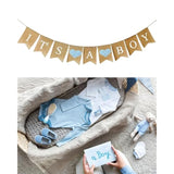 It’s a Boy Burlap Banner Light Blue Heart Decor for Baby Shower & Gender Reveal