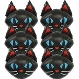 6pcs 22 Inch Black Cat Foil Balloons Scary Cat Face Halloween Party Decorations