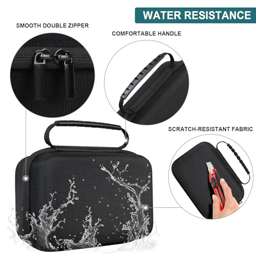 Hard Carrying Case For Supvan T50M Pro Bluetooth Label Maker Machine, Inkless Labeler Storage Travel Holder Fit Label Tape, Charging Cable, User Manual, Black