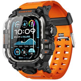 Rugged Case With Band For Apple Watch Ultra 3/2/1 49Mm, M3 Military Grade Shockproof Cover, Includes Screen Protector Kit, Tactical Band For Men - Compatible With Iwatch Ultra, Orange