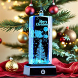 3D Crystal Night Light, K9 Crystal Led Lamp With Light Base, Merry Christmas Gifts For Kids, Women, Teens, Boys, Girls, Anniversary, Birthday, Holiday Room Decor(Merry Christmas)
