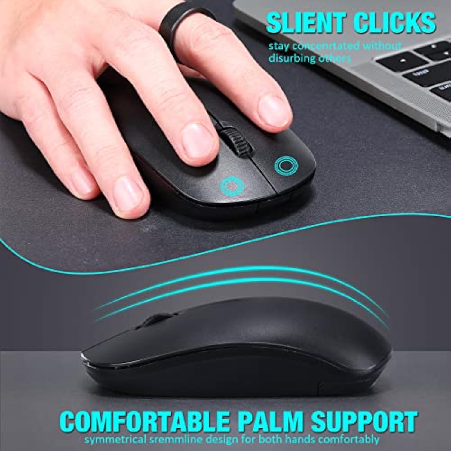 10 Pack Mouse For Laptop 2.4G Computer Mouse 1000 Dpi Optical With Usb Receiver Bulk Compatible With Windows, Pc, Computer, Laptop