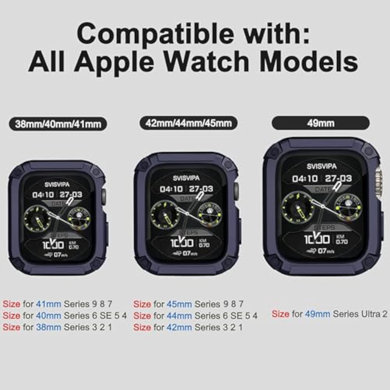 [2 Pack] Band With Case Compatible For Apple Watch 41Mm 40Mm 38Mm Iwatch Series 8 7 Se 6 5 4 3 2 1 Strap, Men Women Sport Strap With Bumper Rugged Shockproof Military Protective, 2 Pack
