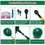 Green And Red Christmas Balloons Double Stuffed Pearl Dark Red Green Gold Balloon Garland Arch Kit Candy Cane Box Balloons For Happy Christmas Holiday New Year Birthday Party Decorations