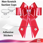 - Big Car Bow - Red, 30 Inch - Giant Car Bow For Birthday, Christmas, Wedding Reception, Surprise Party - Large Gift Wrapping For Huge Present