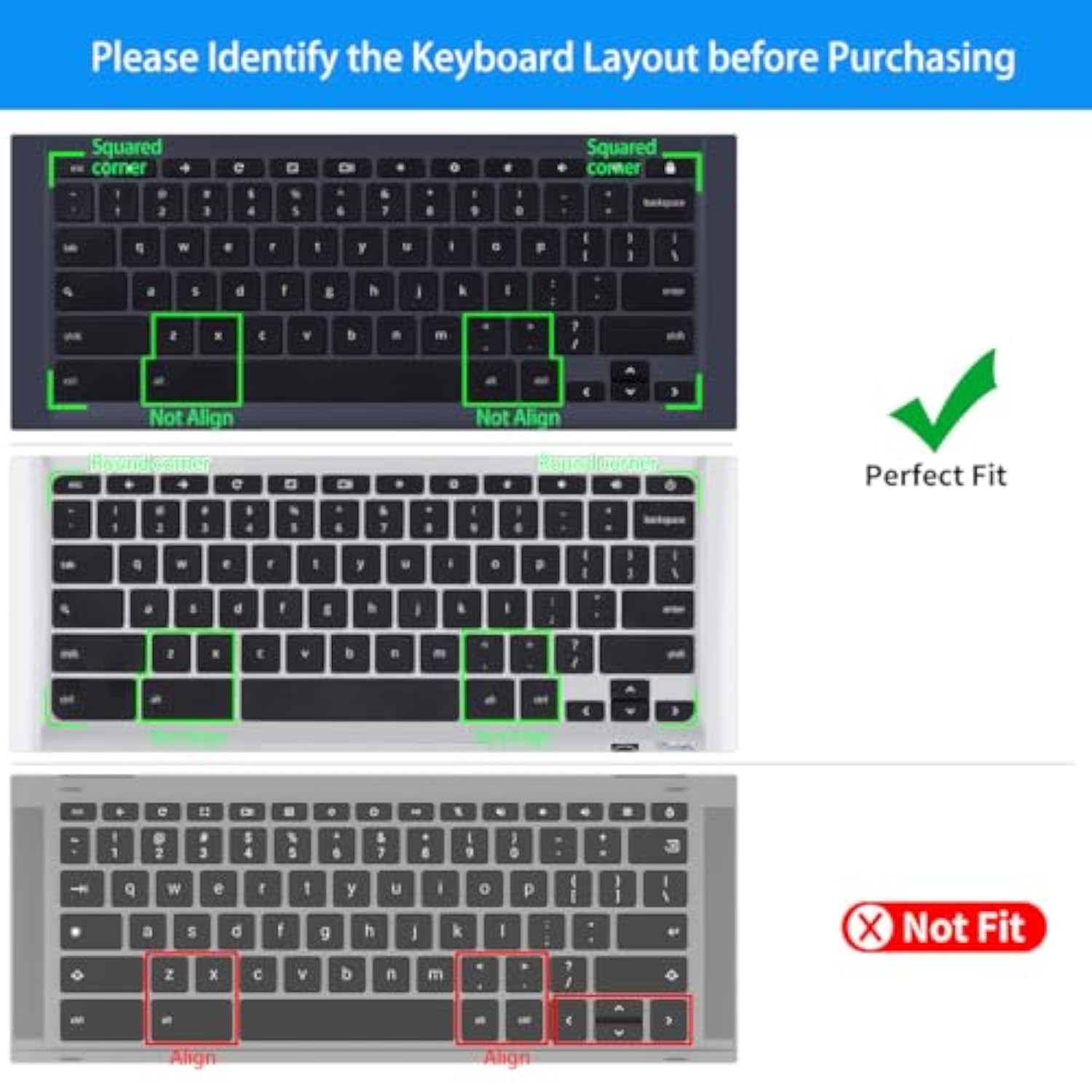 Keyboard Cover for HP x360 14" Chromebook, HP Chromebook 14-db