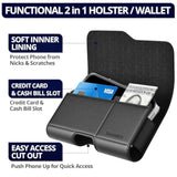 Holster For Samsung Galaxy S25 Ultra, S24 Ultra, S23 Ultra, A17, A16, A15, A14, A13, A36, A35, A32, A73 5G, A72, A71, A55, A54, A53, A42, A23, A03S - Leather Pouch (Fits Slim/Thin Case)