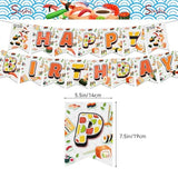 Sushi Party Decorations Japanese Birthday Party Decorations Includes Sushi Happy Birthday Banner Cake Topper Cupcake Toppers Balloons For Sushi Themed Party