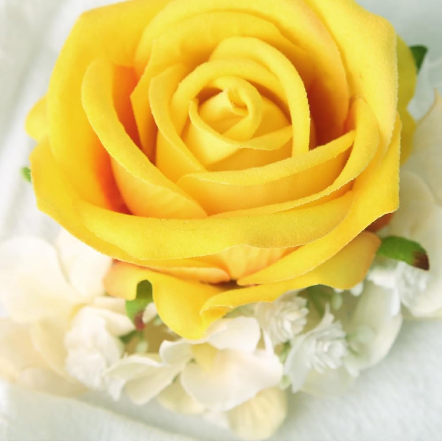Yellow Rose Corsage Wristlet And Boutonniere Set Wrist Corsage For Wedding Artificial Flowers Party Groom Decoration