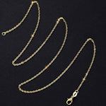 50 Pack Silver Plated Necklace Chains Bulk, Cable Chain Pack For Jewelry Making