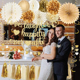 Gold Engagement Decorations, Love Laughter & Happily Ever After