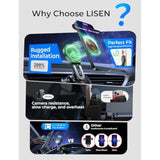 15W MagSafe Car Mount Charger with Long Arm, Wireless for iPhone 15/14/13/12