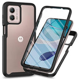 Motorola Moto E15 G05 G15 G15 Power Phone Case with Screen Protector, Black