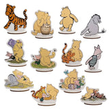 The Winnie Bear Wooden Table Centerpieces For Birthday Party/Baby Shower Decorations, Set Of 12
