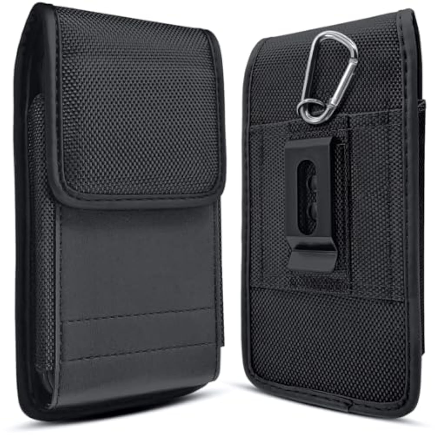Cell Phone Holster For Galaxy S24+ Plus, S23+, S22+ Plus, S21+, S20+, S10+, S9+, A53, A52, A51, A50, Belt Holder Case With Clip, Carabiner, Id Card Pouch Cover (Fits Phone With Otterbox Case)