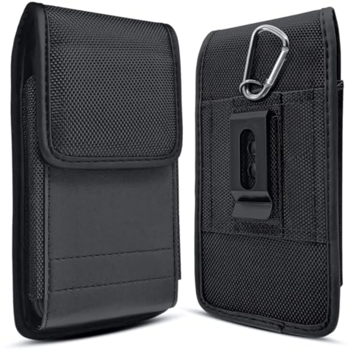 Cell Phone Holster For Galaxy S24+ Plus, S23+, S22+ Plus, S21+, S20+, S10+, S9+, A53, A52, A51, A50, Belt Holder Case With Clip, Carabiner, Id Card Pouch Cover (Fits Phone With Otterbox Case)
