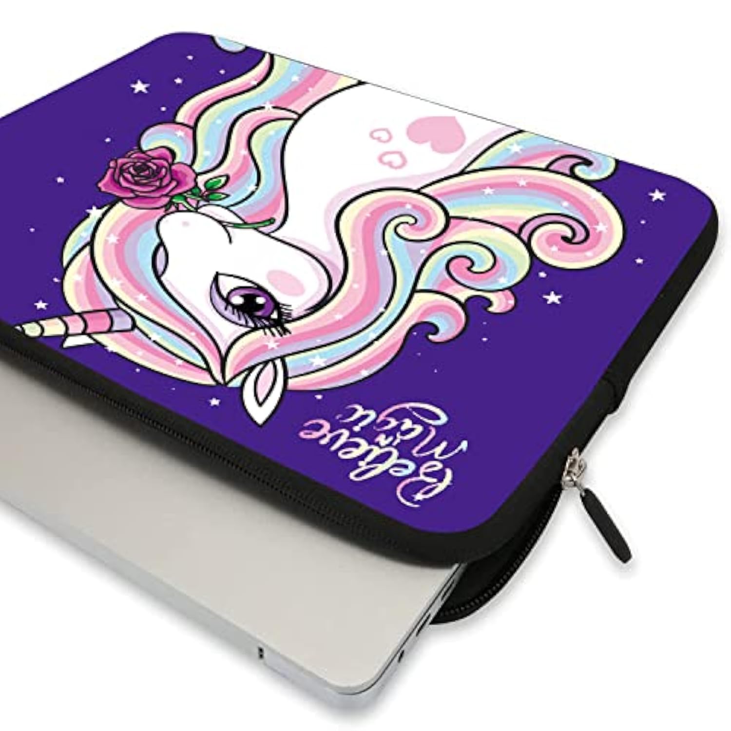 11.6" -12.5 Inch Laptop Bag Neoprene Notebook Carrying Pouch Chromebook Sleeve Ultrabook Case Tablet Cover Fit Apple Macbook Air Hp Dell Lenovo Asus Samsung (Cute Horse)