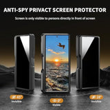 For Z Fold 5 Case, [With Privacy Screen Protector & Slide Camera Cover] [S Pen Holder & Hinge Protection] Military Drop Phone Case For Samsung Galaxy Z Fold 5 With Stand & Belt Clip, Black