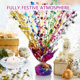 4 Pcs Metallic Foil Star Spray Centerpieces for New Year, Birthday, and Wedding