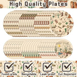 120 Pcs Of Cowboy Party Supplies, Western Competitive Party Supplies, Cowboy Birthday Party Decorations, Plates, Tissues, Cups, Western Themed Tableware, Can Be Used By 30 People