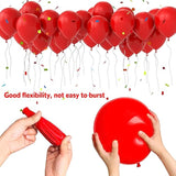 100Pcs Red And White Balloons 12 Inch Thickened Latex Red White Balloons For Mother'S Day Decoration Valentine'S Day Birthday Wedding Mother'S Day Christmas Party Decorations