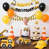 3-Pack Construction Birthday Banner & Pennant Flags Party Decorations for Boys