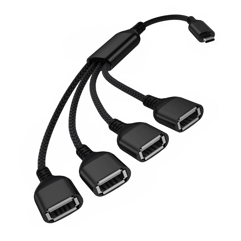 Usb C Male To Four Usb Female Cable Adapter 3.3Ft,Thunderbolt 3 To 4 Type A 2.