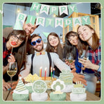 12 Pcs Sage Green Gold Happy Birthday Decoration Gold Honeycomb Centerpieces Party Supplies Balloon Crown Paper Centerpiece Table Decorations Royal For Men Women Party