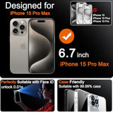 Iphone 15 Pro Max Privacy Screen Protector 3 Pack With Camera Lens Black