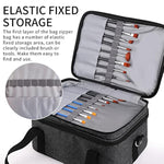 Acrylic Paint Storage Case, Black, Unisex, Plastic And Leather, Ideal For Artists On-The-Go